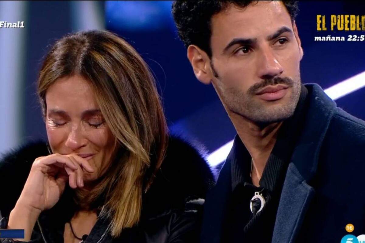 Captura d'Elena Rodríguez plorant amb Asraf Beno durant el debat de GH DÚO