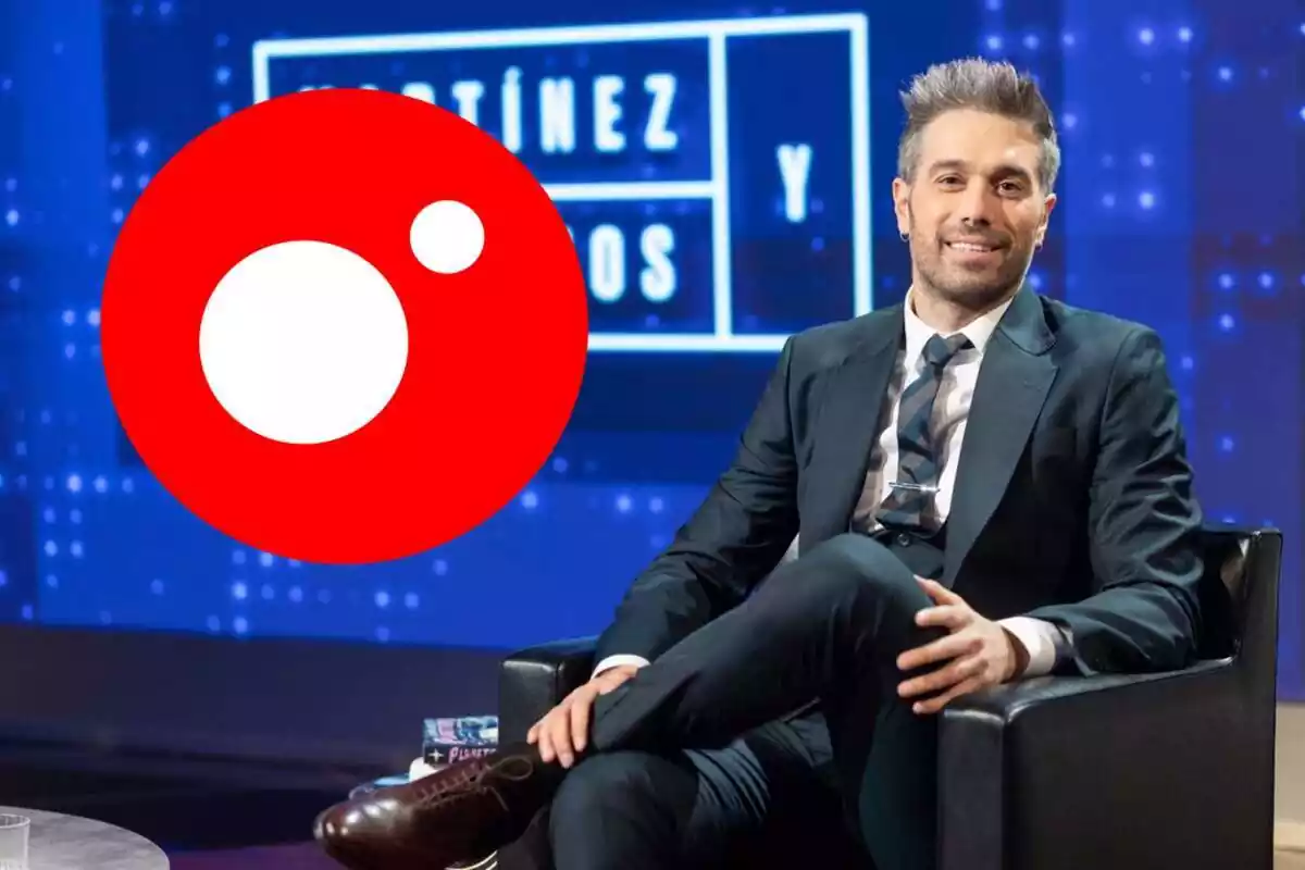 Muntatge de Dani Martínez a Germans amb el logo de Cuatro