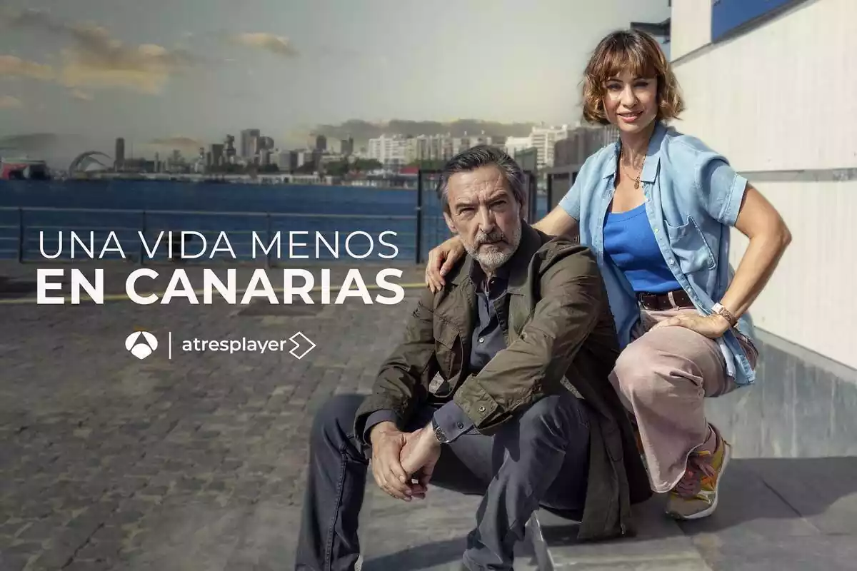 Cartell d'una vida menys a les canàries, sèrie d'antena 3 amb Ginés García Millán i Natalia Verbeke
