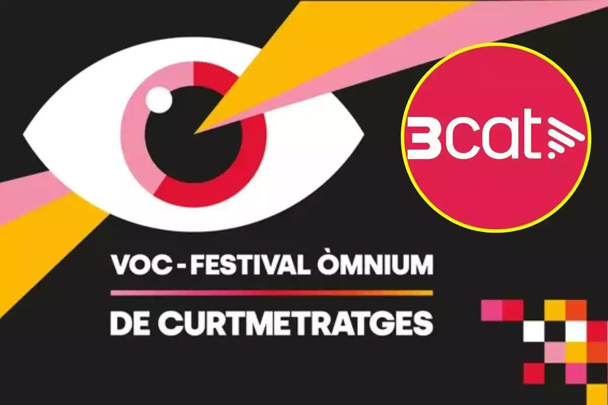 Muntatge del VOC d'Òmnium amb el logotip de 3Cat